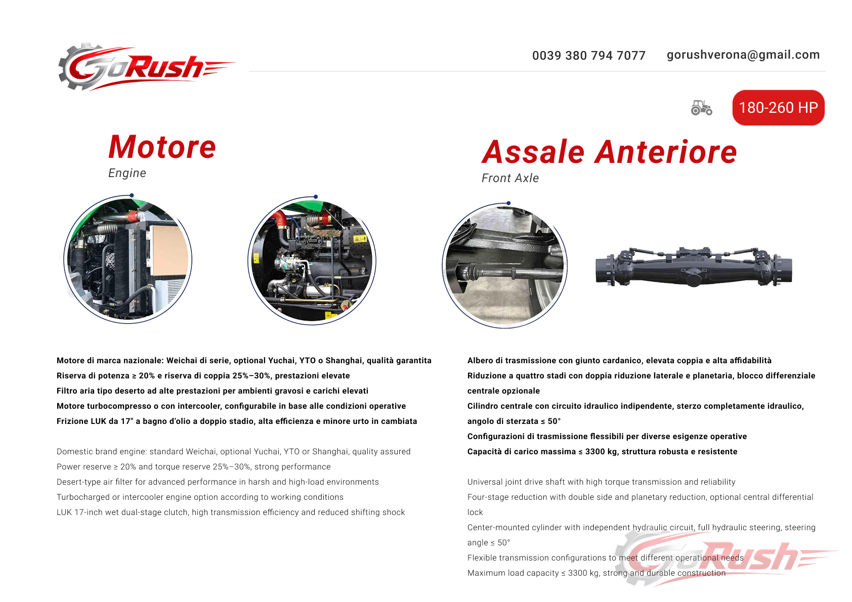 Trattore 180-260 HP 2